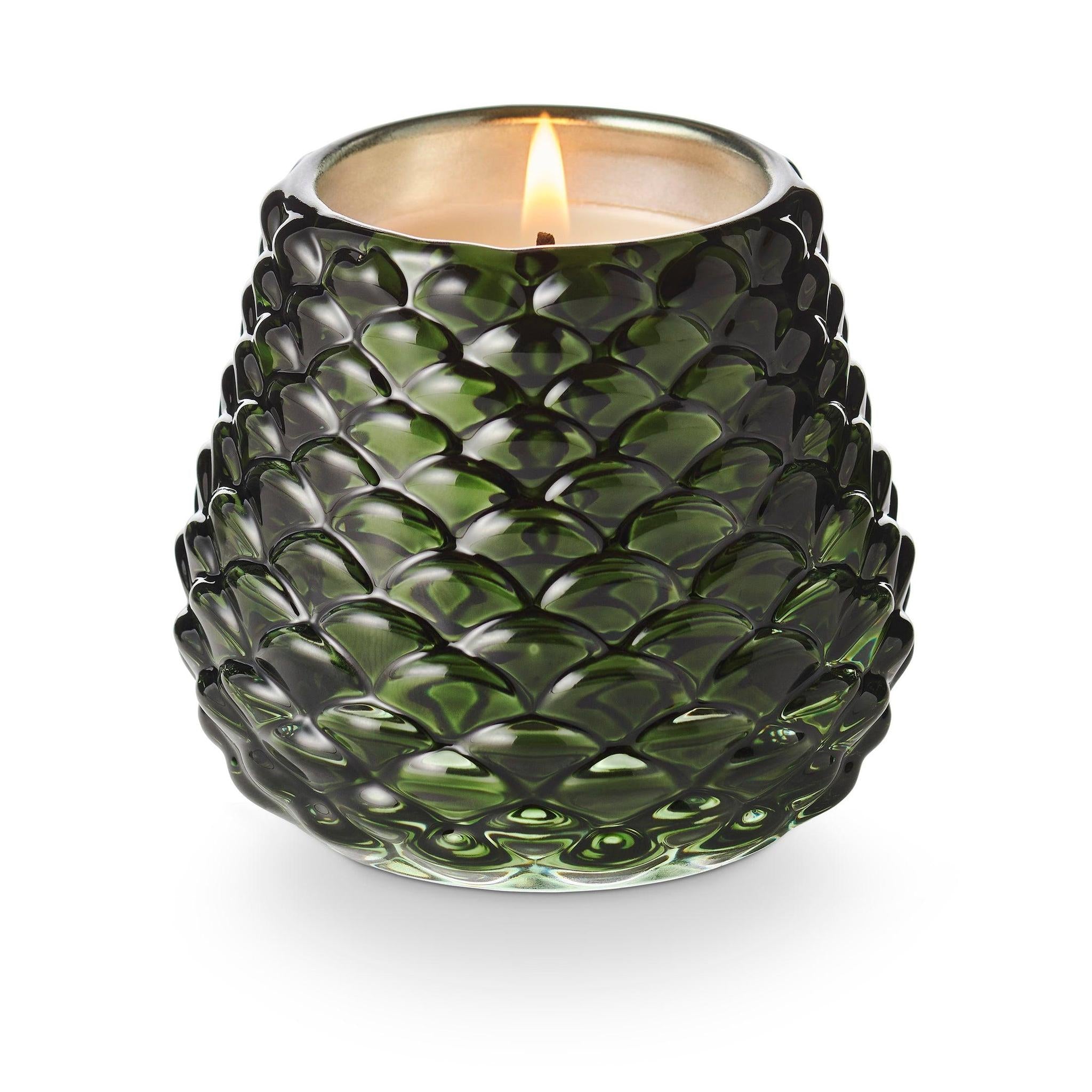 Balsam & Cedar Glass Pinecone Candle