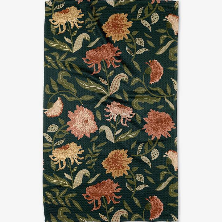 Chrysanthemums Tea Towel