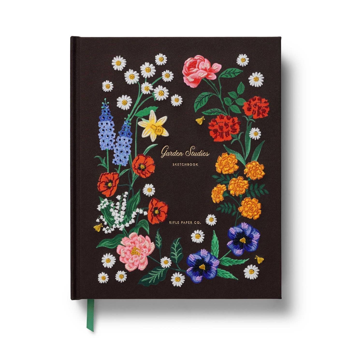 Garden Study Embroidered Sketchbook