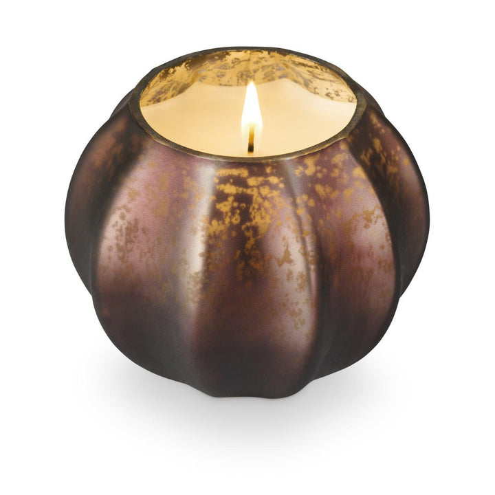 Enchanted Midnight Mercury Glass Pumpkin Candle