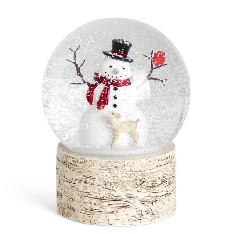 Snowman & Fawn Snow Globe