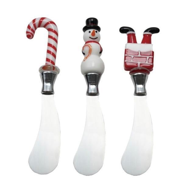 Glass Holiday Canapé Knife