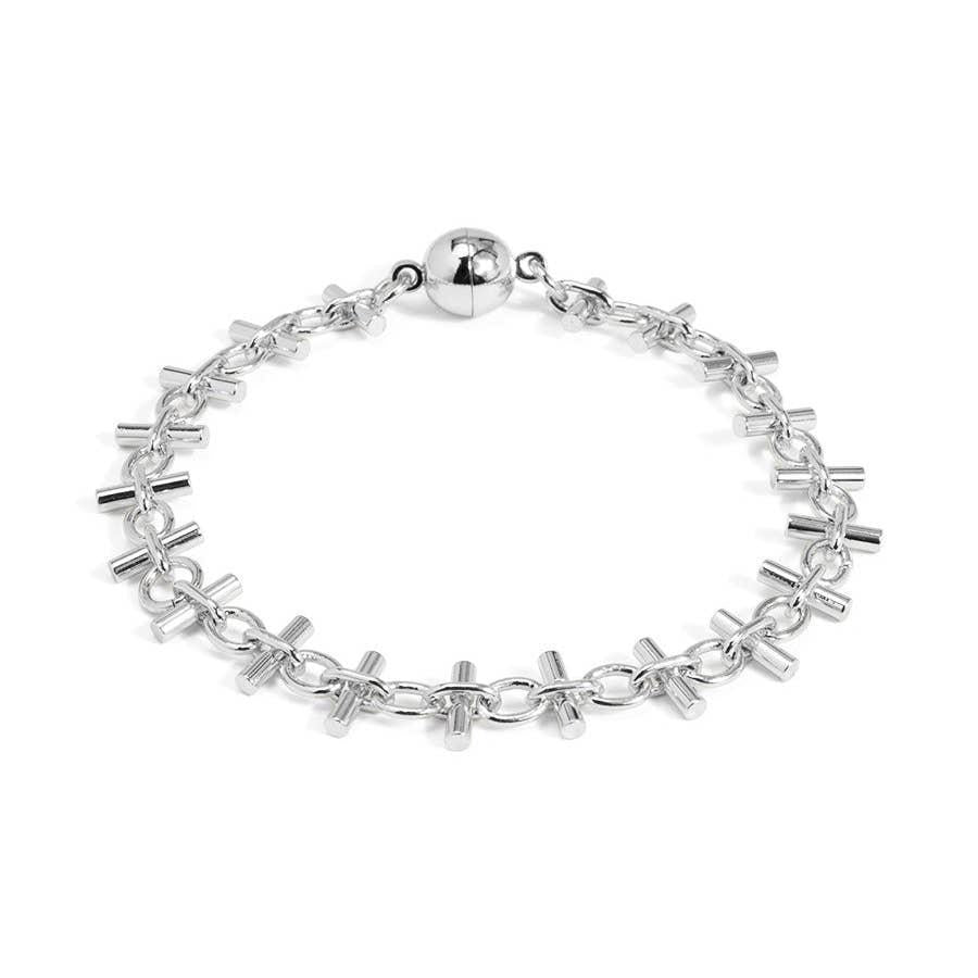 Bar Link Silver Bracelet