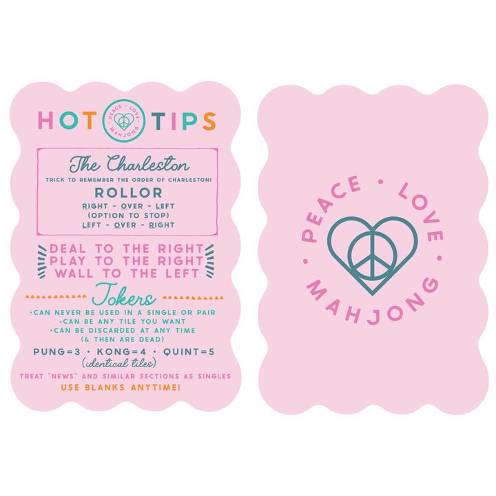 Hot Tips Pink Mahjong Tile Shufflers
