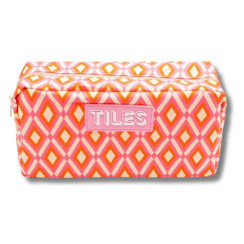 Orange Diamond Mahjong Tile Bag