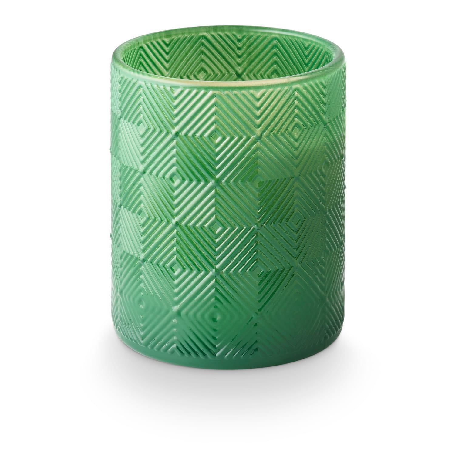 Jungle Green Magnolia Textured Glass Candle
