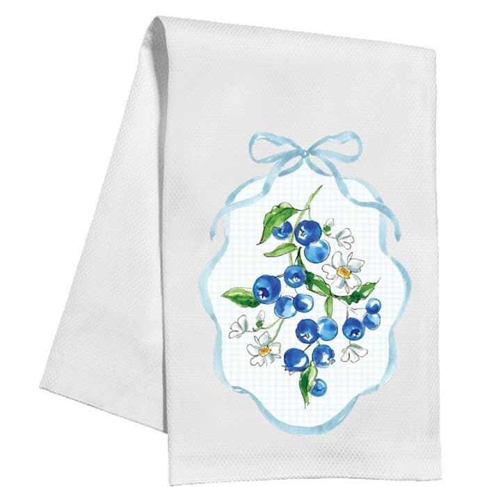 Blueberries & Bow Tea Towel