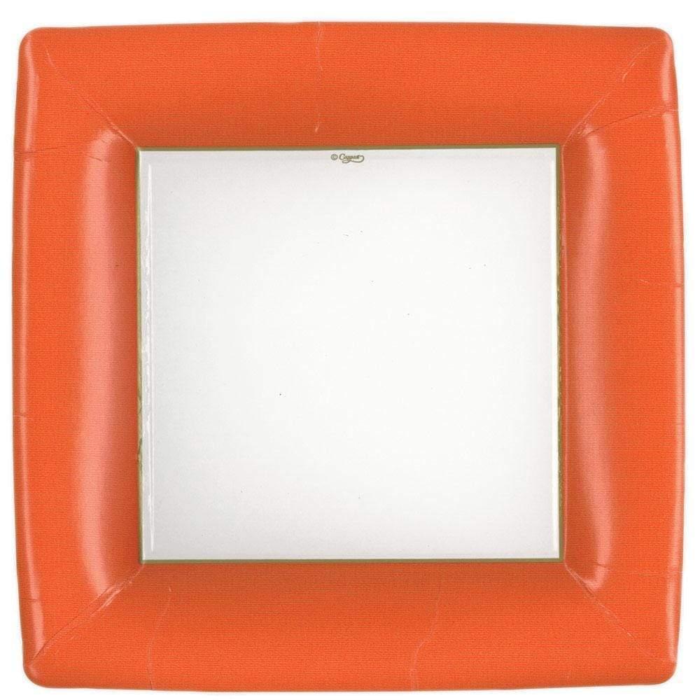 Grosgrain Deep Orange Dinner Plates