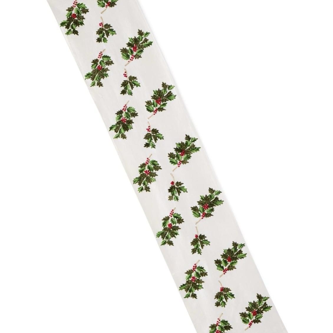 Holly Leaves & Berries Table Runner