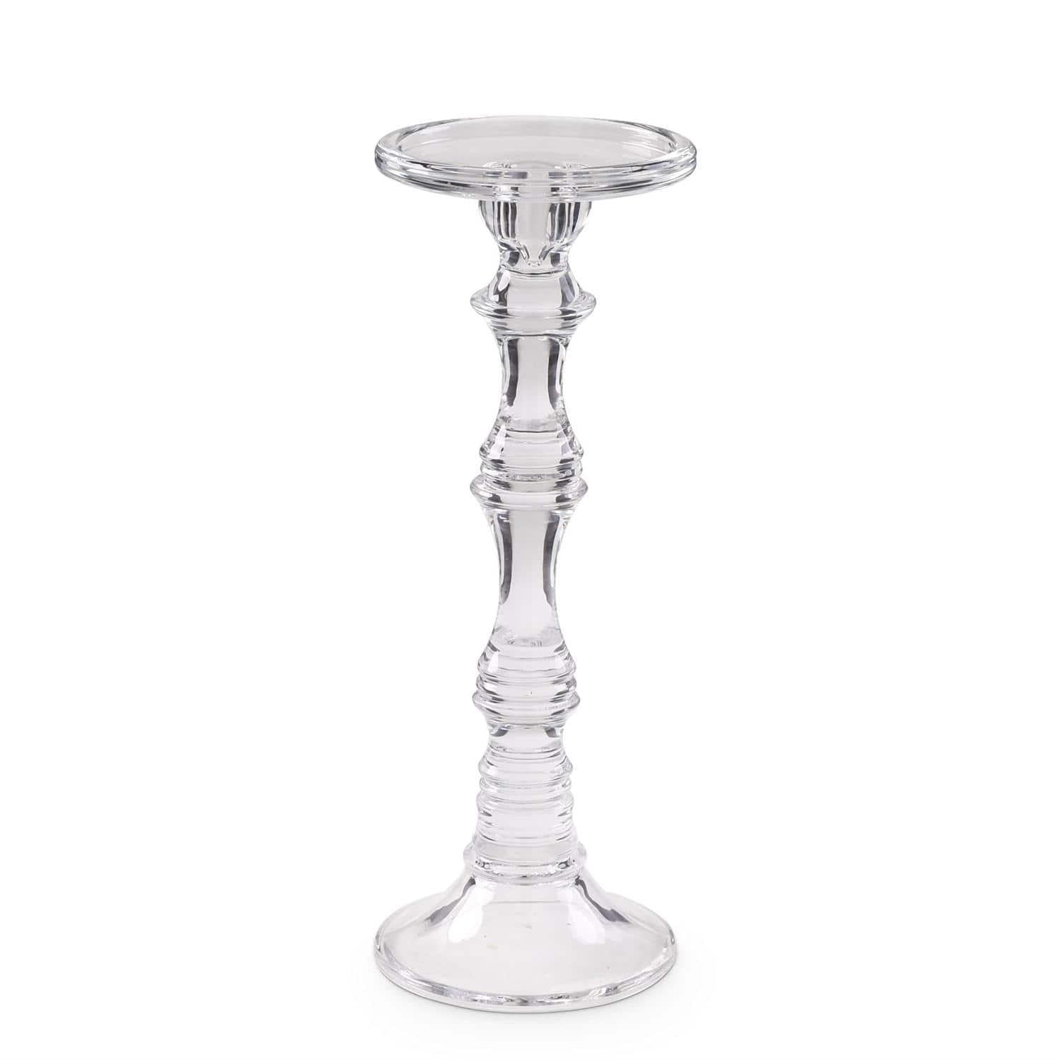 Glass Pillar-Taper Candleholder