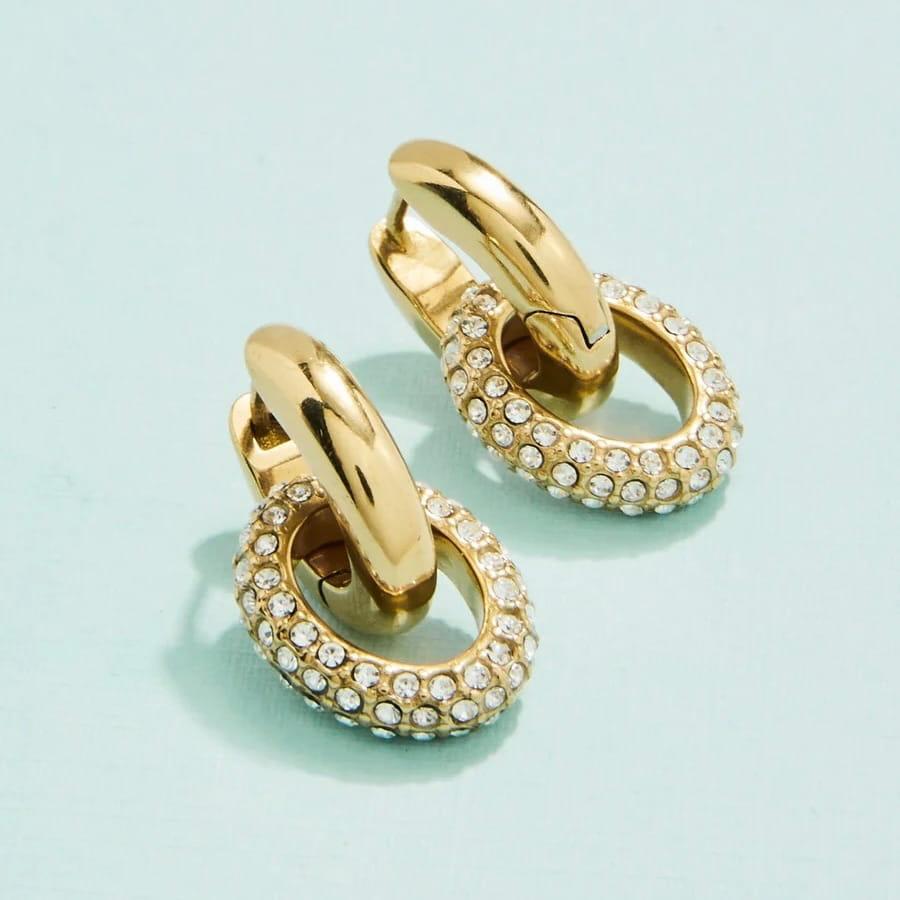Wexford Harbour Convertible Hoop Crystal Earrings