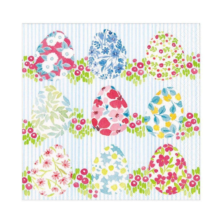 Floral Easter Eggs Paper Luncheon Napkins