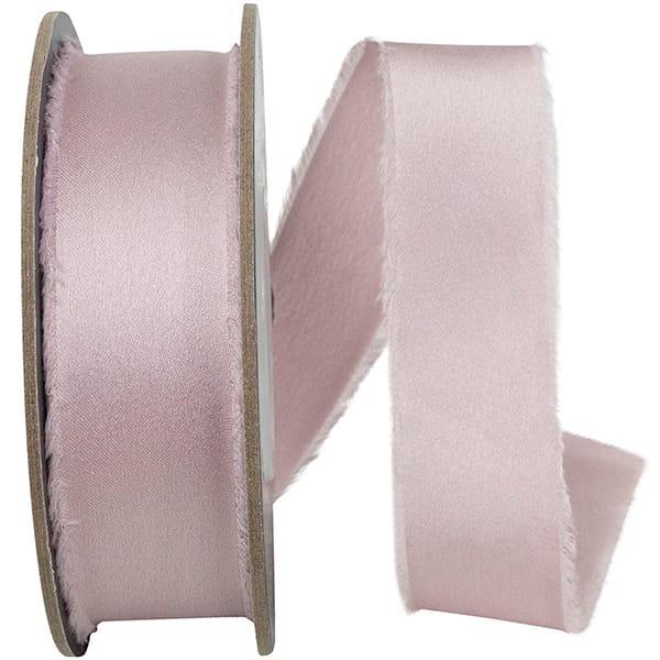 Antique Mauve Frayed Edge Silk Touch Ribbon