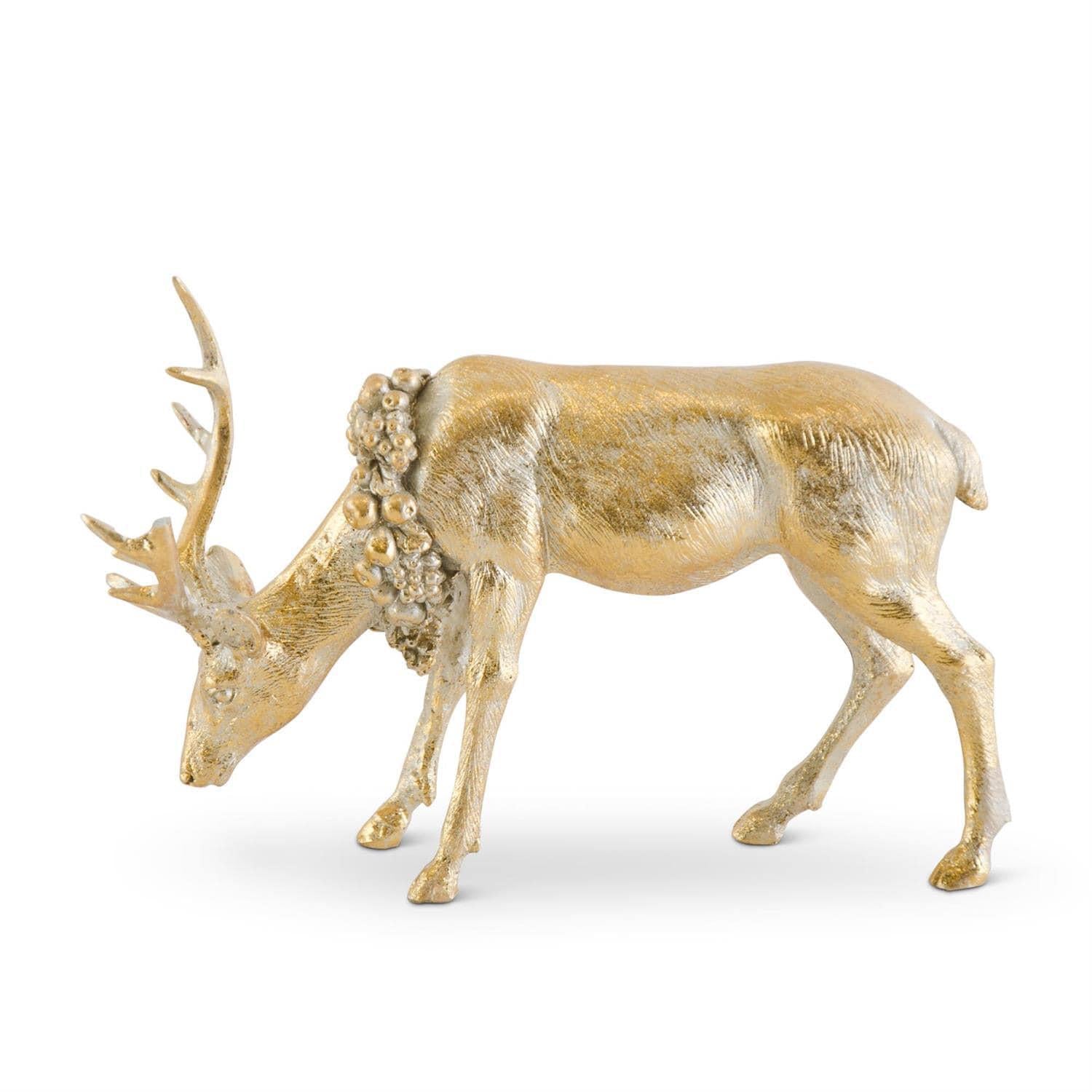Antique Gold Resin Reindeer