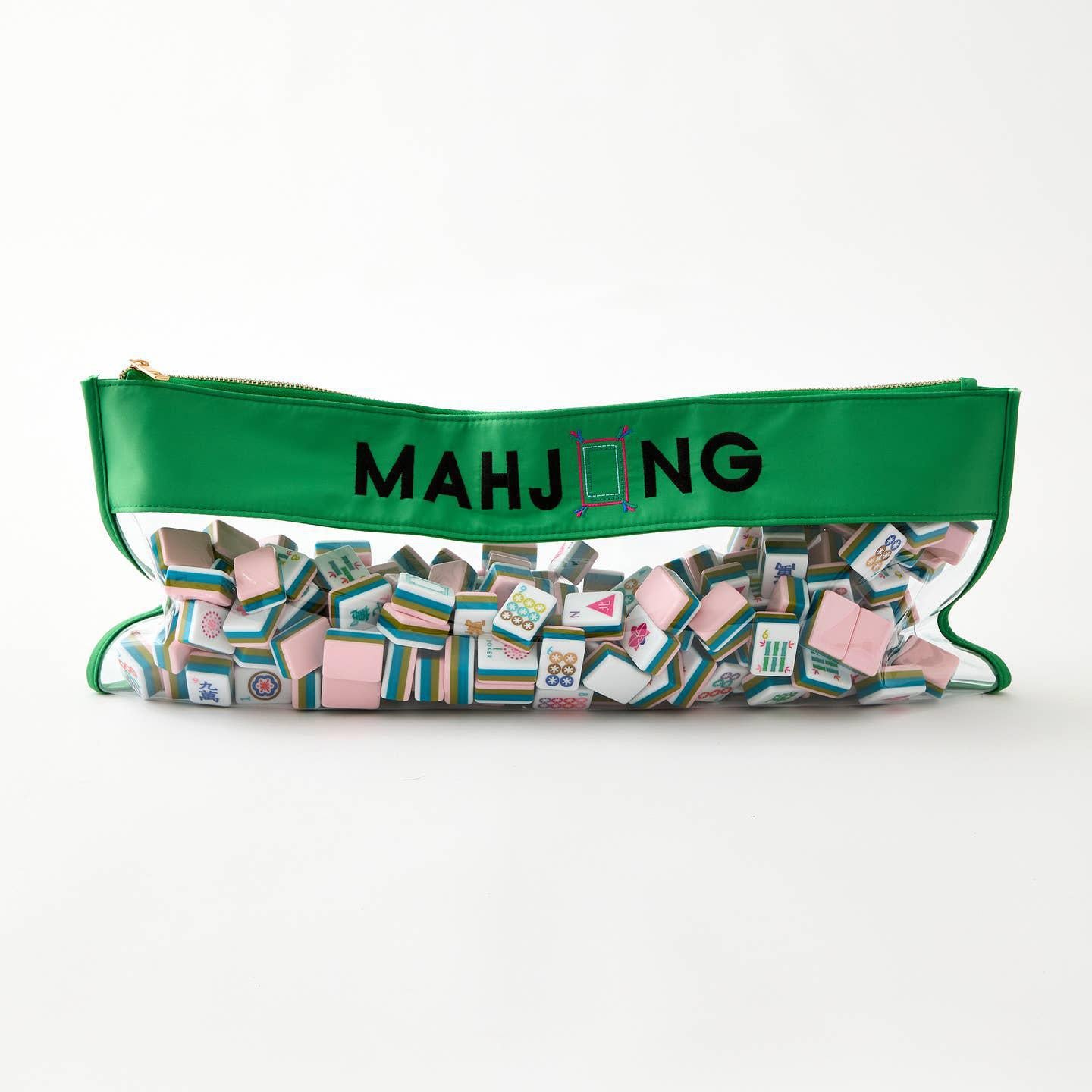 Green Stitched Mahjong Bag