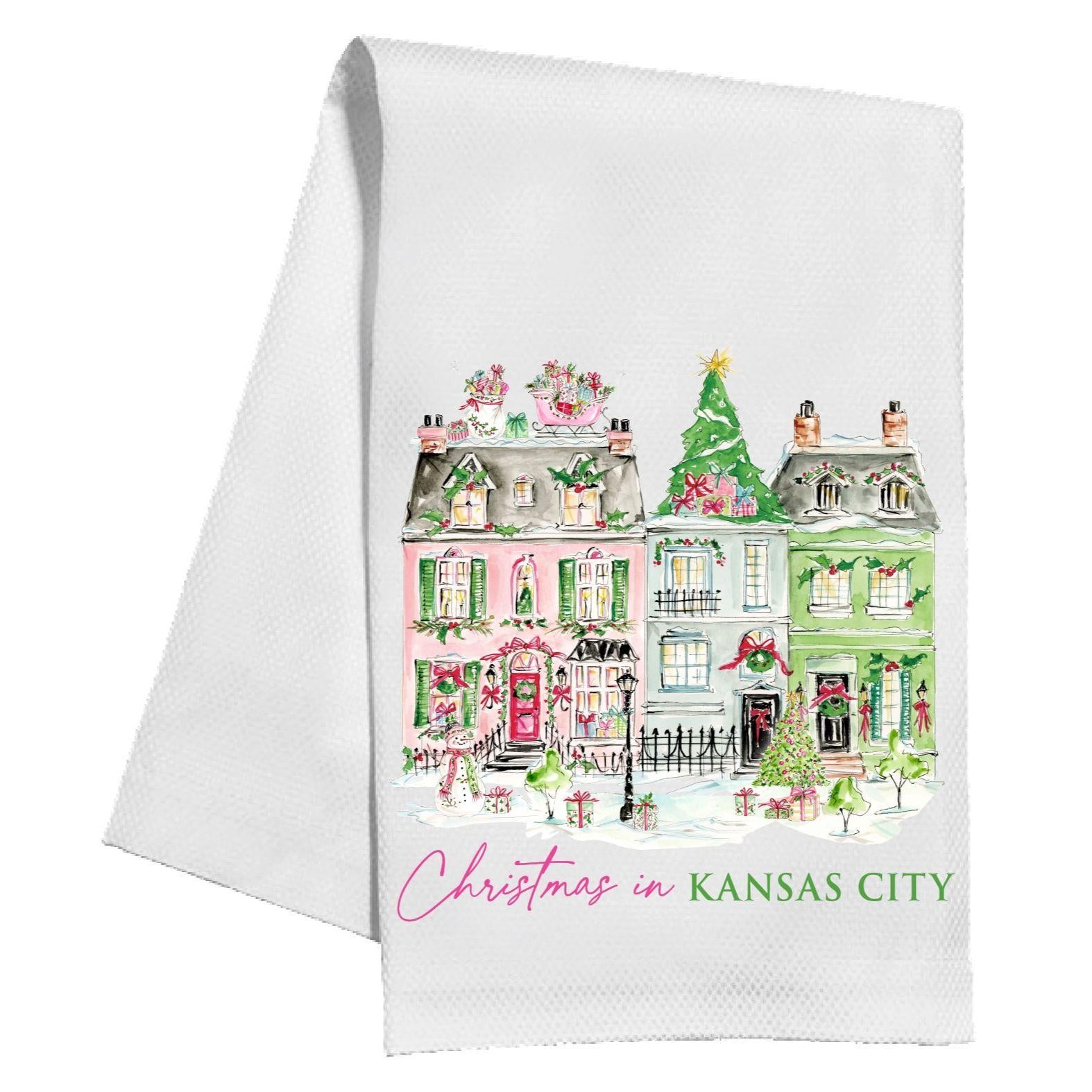 Christmas in Kansas City Tea Towel