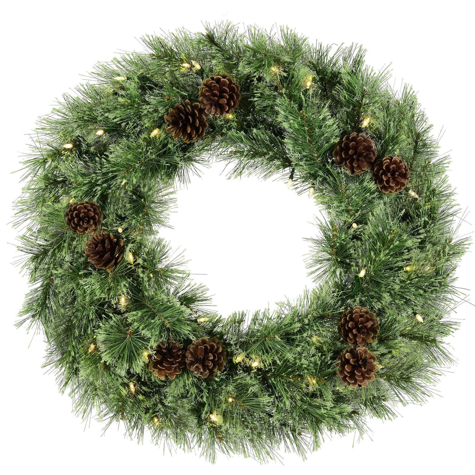 Cashmere Pre-lite Christmas Wreath