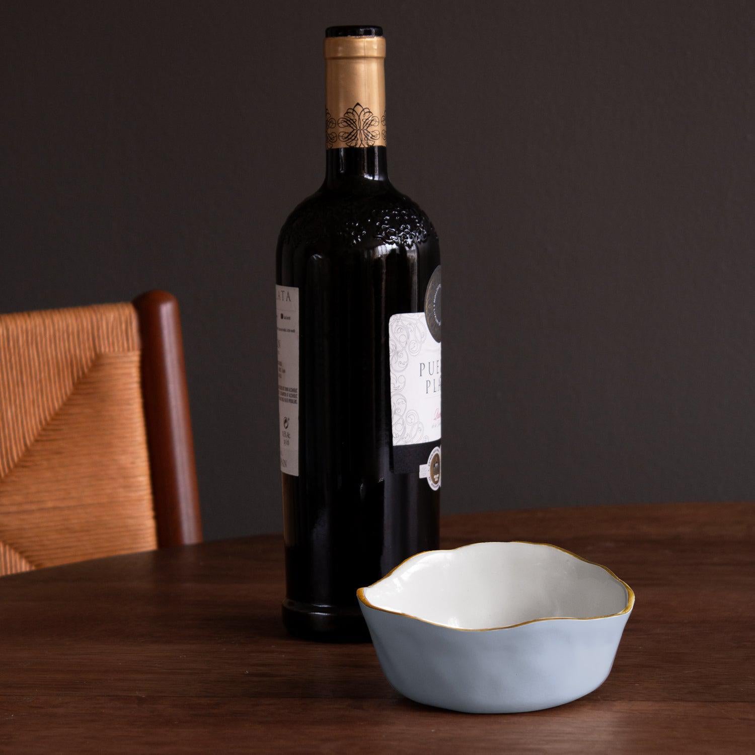 ENCANTO Soho Wine Coaster | Periwinkle and White