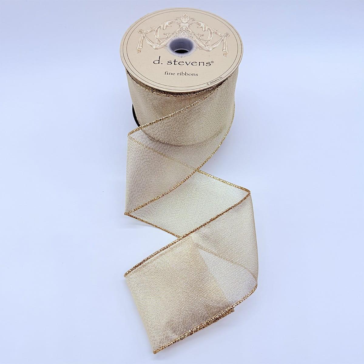 Sheer Platinum Metallic Glam Ribbon