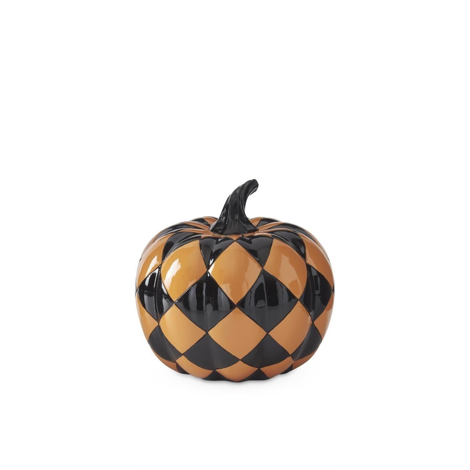 Black & Orange Check Pumpkin