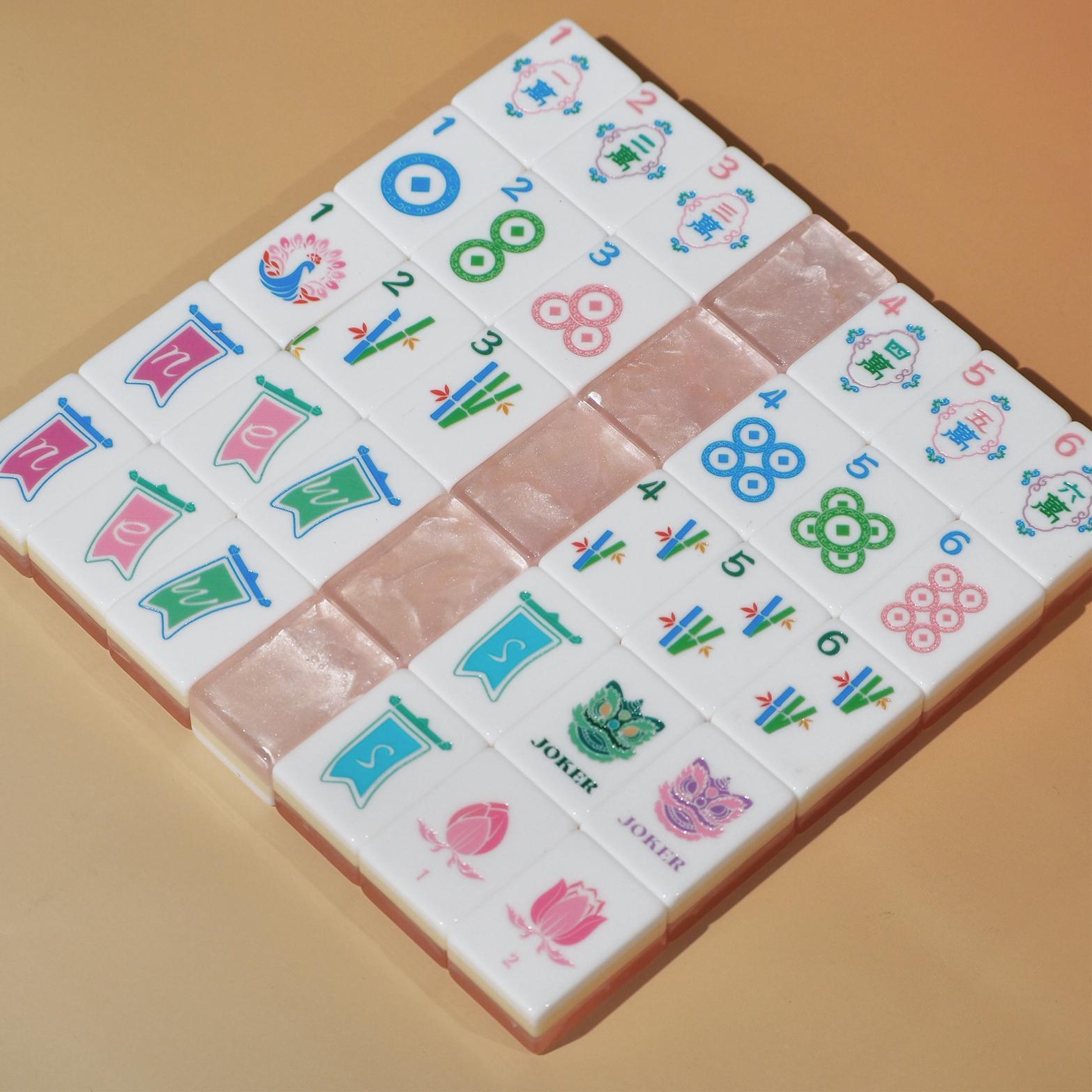 Blush Pearl Mahjong Tile Set