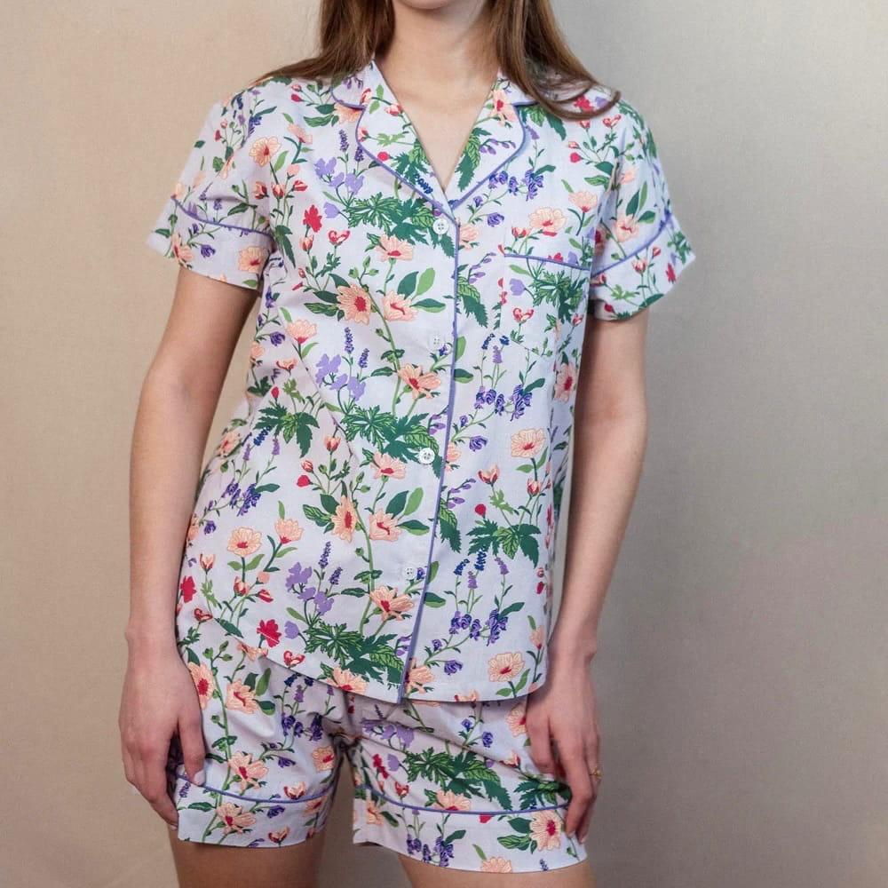 Lavender Garden Groove Short Sleep Set