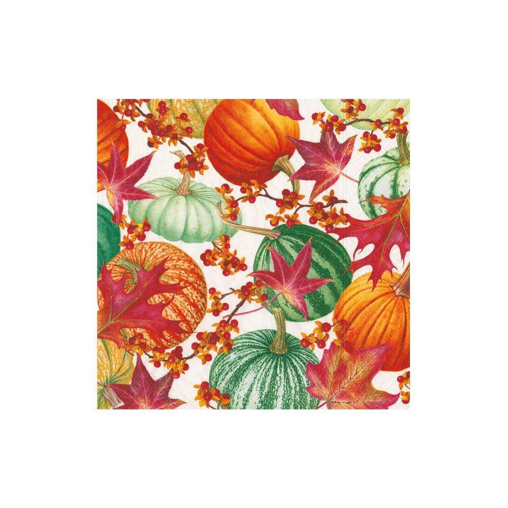 Gourds and Leaves Recycled Cocktail Napkins