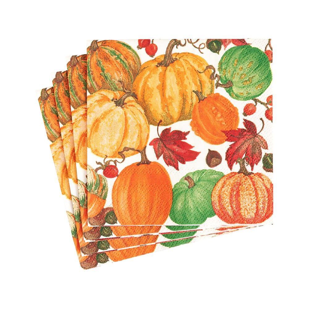 Pumpkin Field Paper Cocktail Napkins