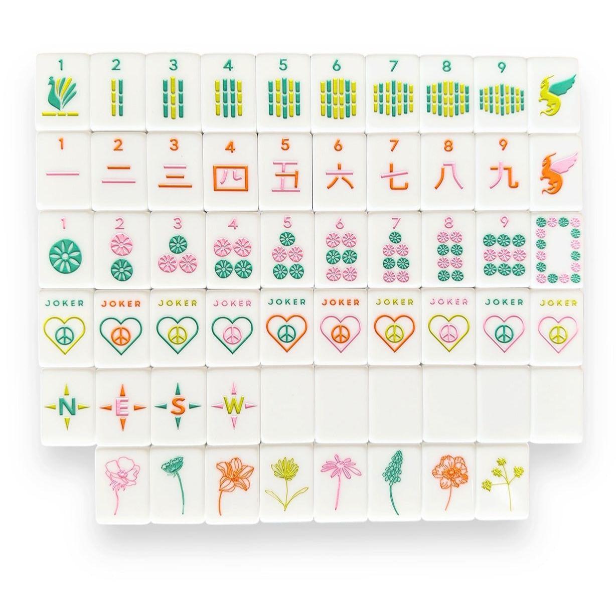 Vibrant Vibes Mahjong Tile Set
