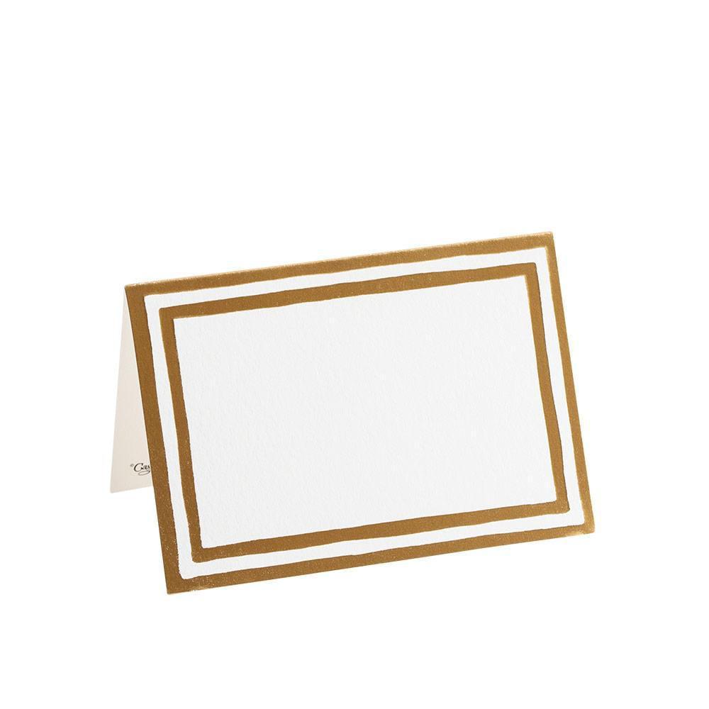 Gold Foil Border Stripe Place Cards
