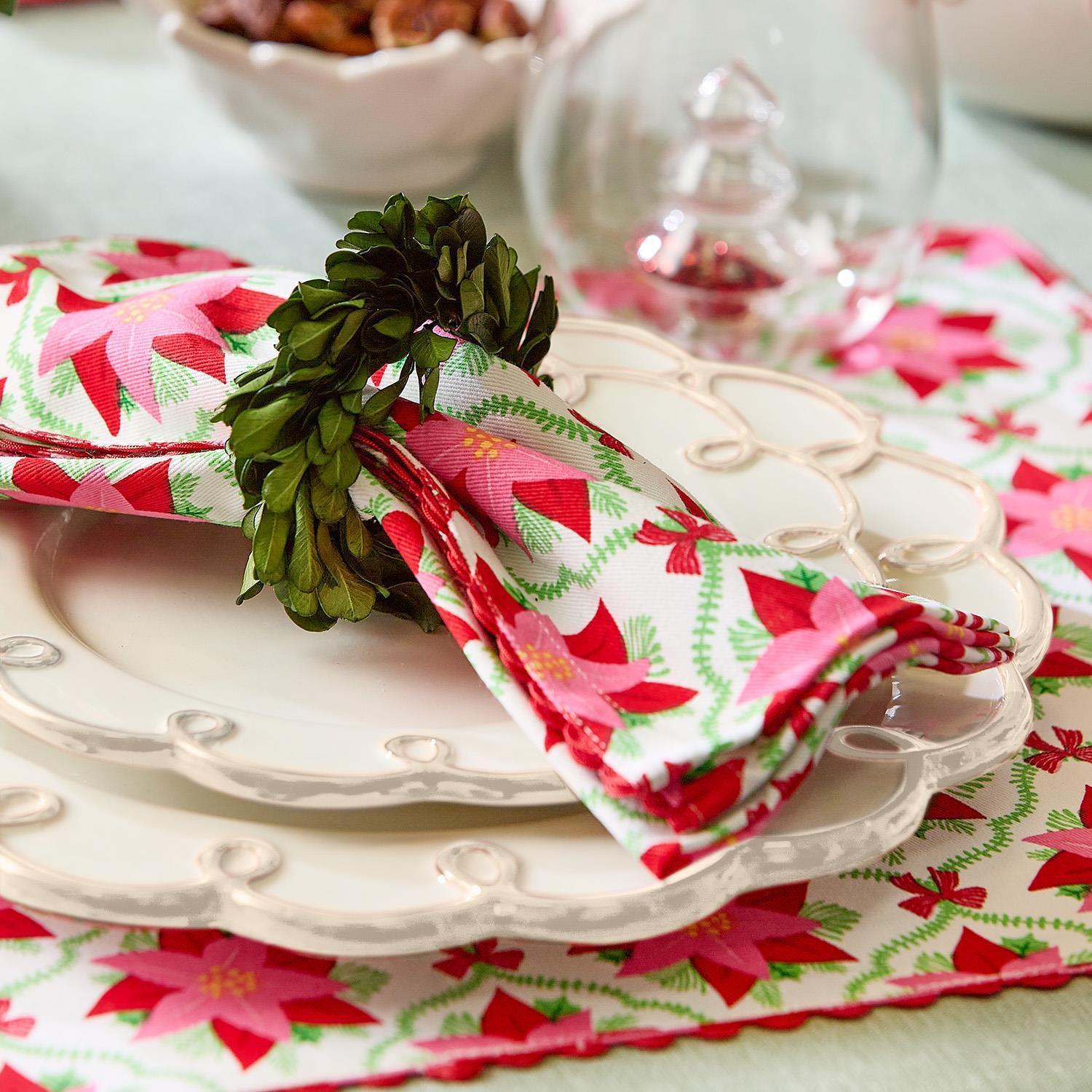 Boxwood Wreath Napkin Rings