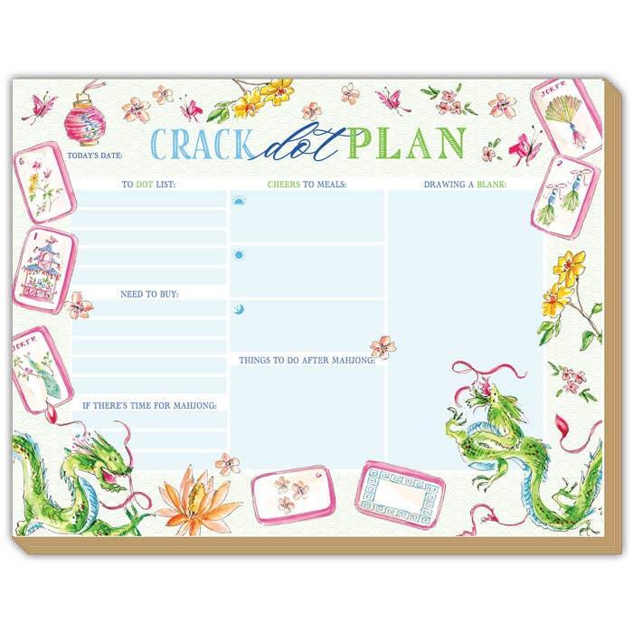 Crack Dot Plan Mahjong Green Dragons Luxe Planner