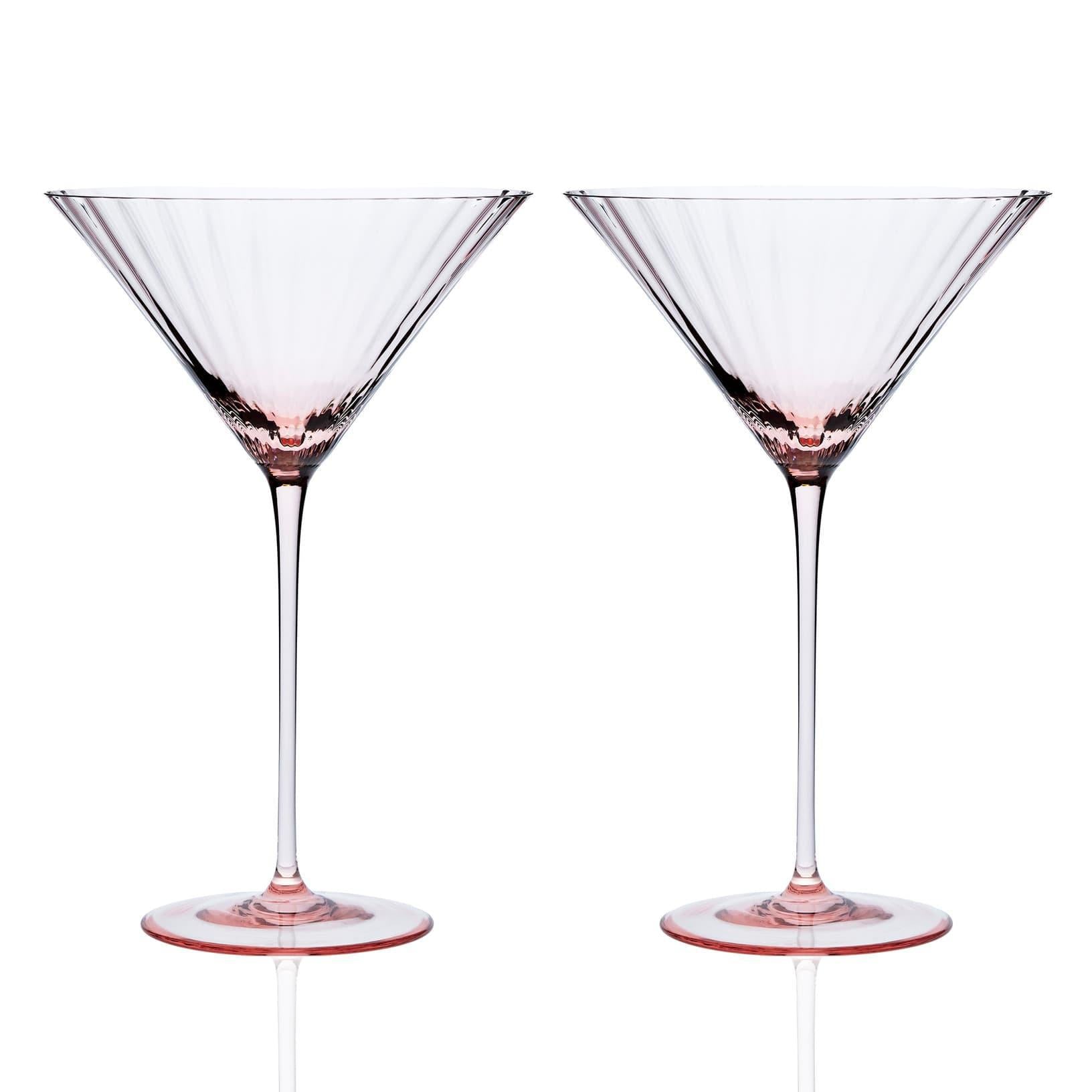 Quinn Rose Martini Glass Set