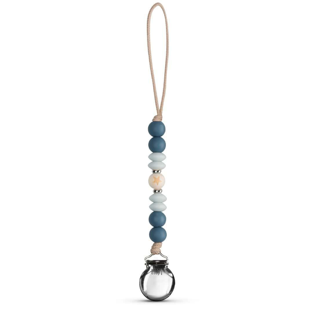 Denim Star Rustic Pacifier Clip