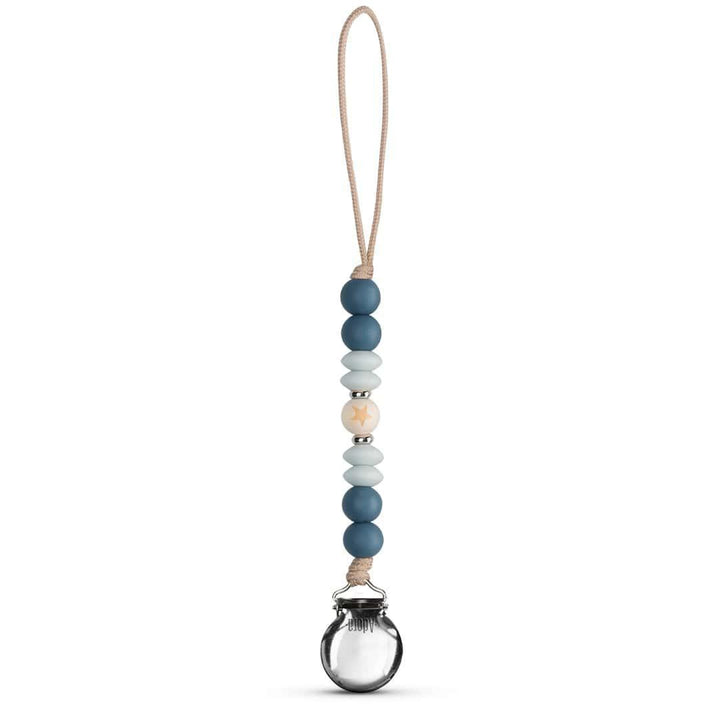 Denim Star Rustic Pacifier Clip