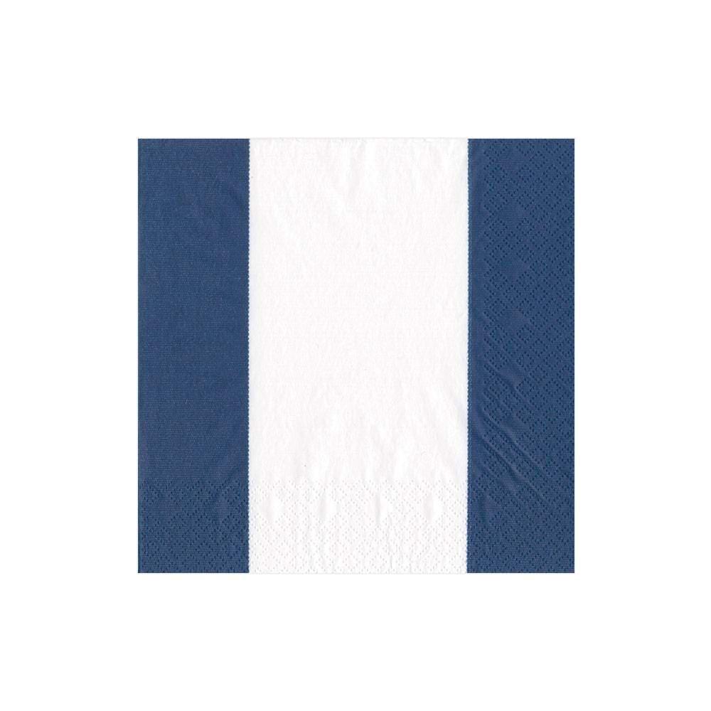 Navy Bandol Stripe Paper Cocktail Napkins