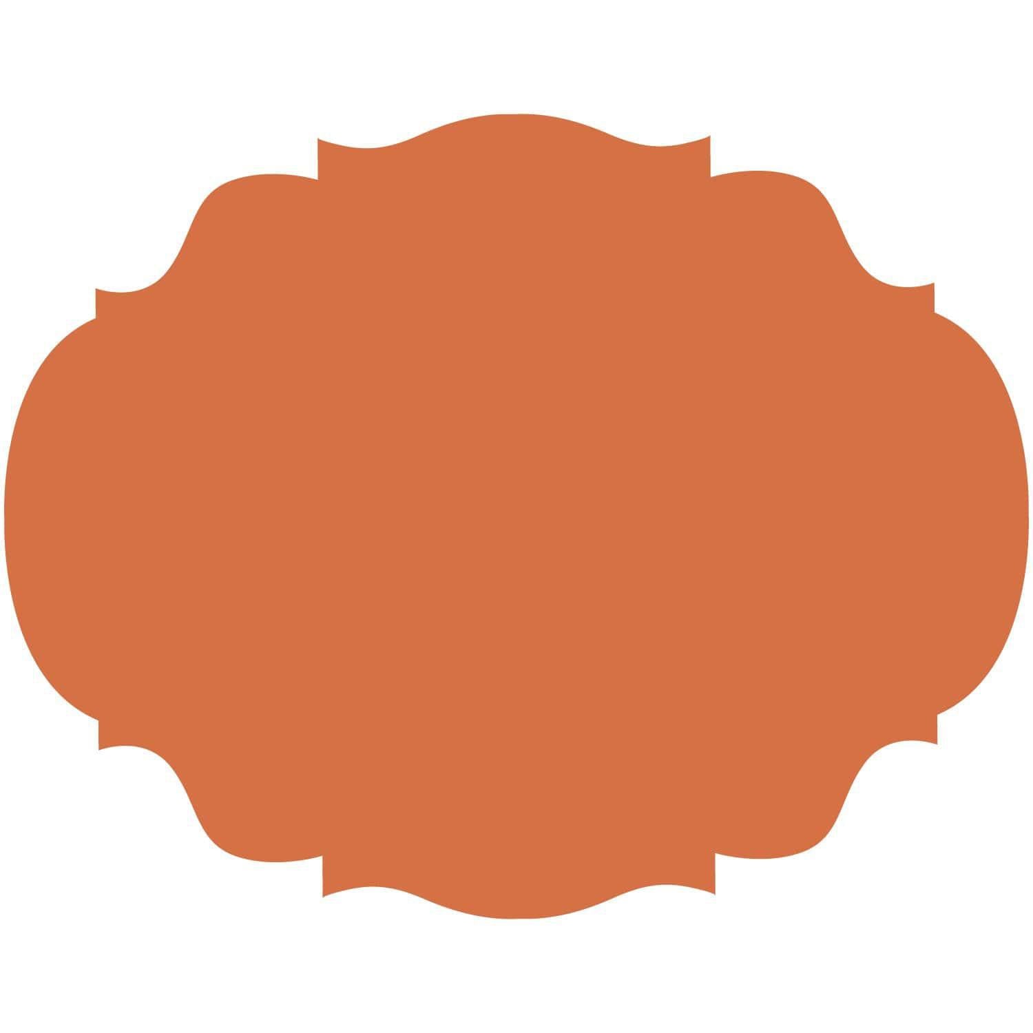 Orange Die-cut French Frame Placemat