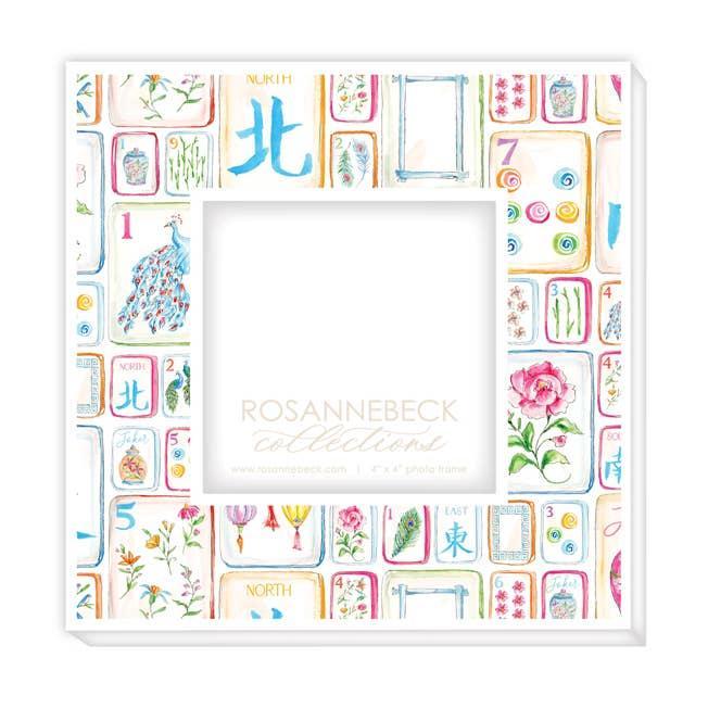 Mahjong Tiles, Flowers, & Birds Frame