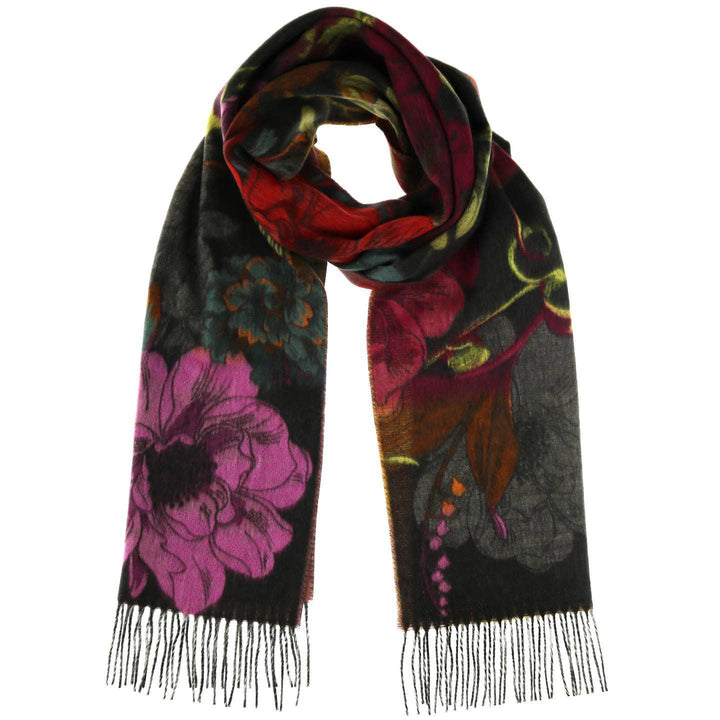 Fuchsia Floral Scarf