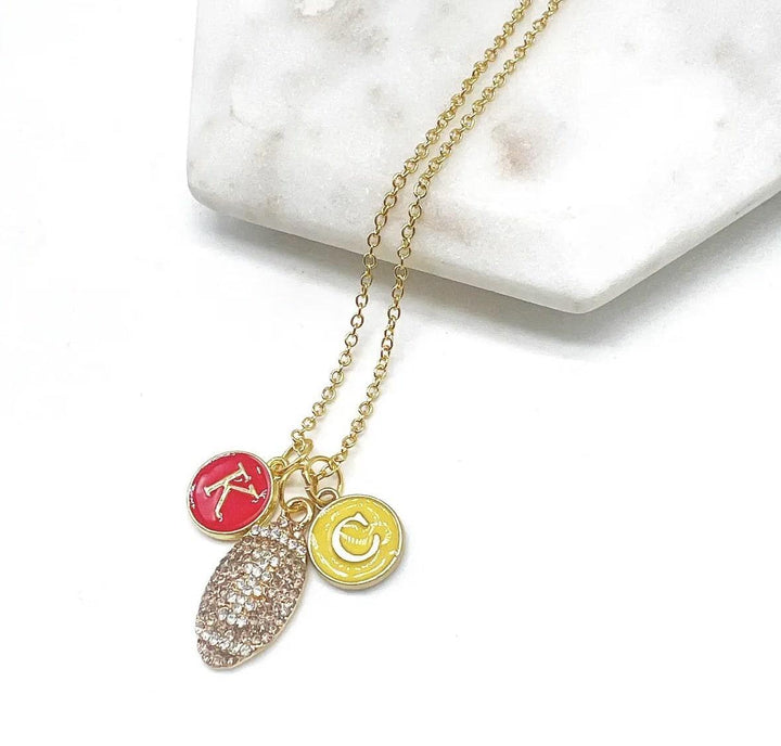 KC Football Charm Necklace
