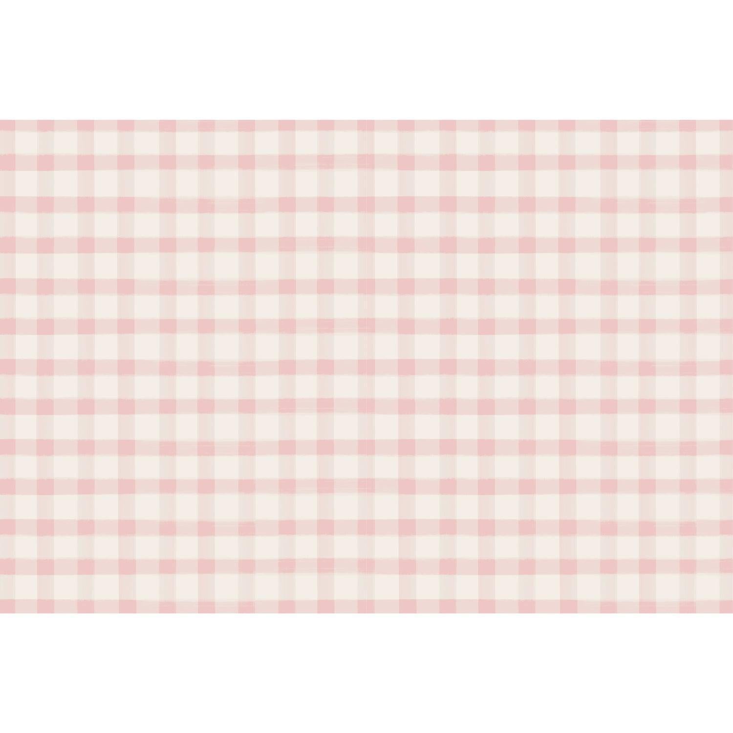 Pink Painted Check Placemats