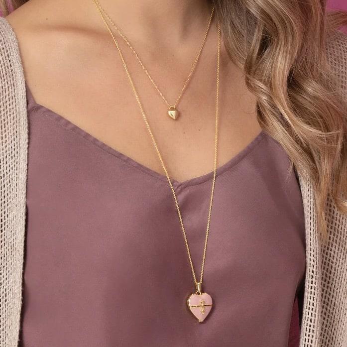 Open Heart Locket Necklace