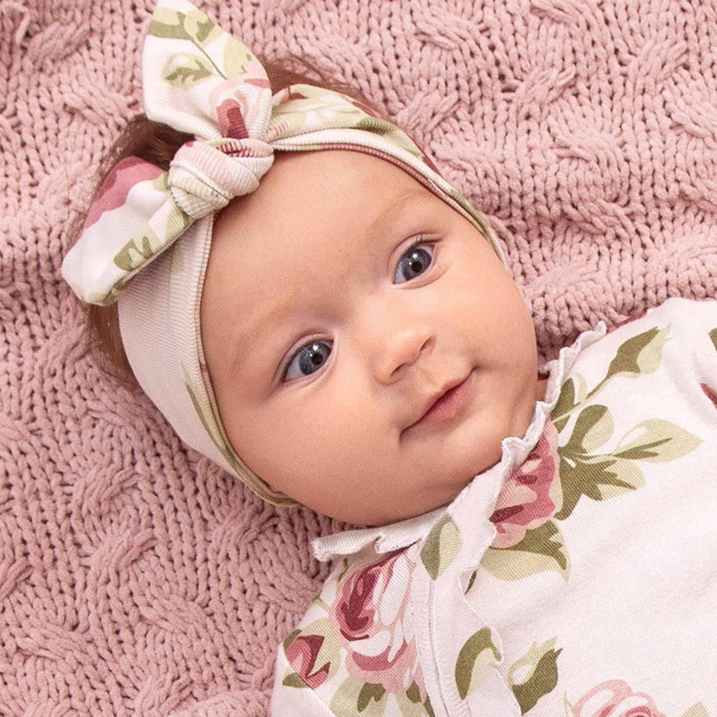 Cabbage Rose Cotton Headband