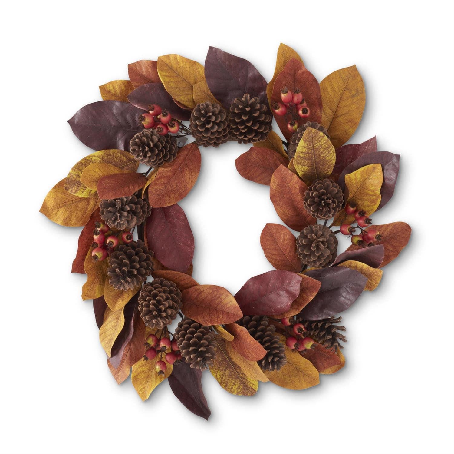Magnolia, Pinecone, & Berry Wreath