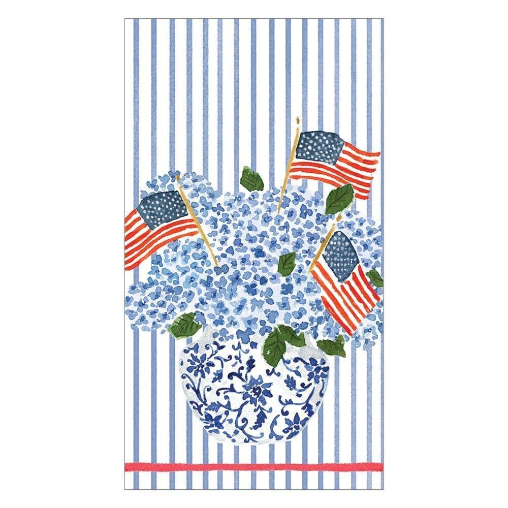 Flags And Hydrangeas Paper Guest Towel Napkin