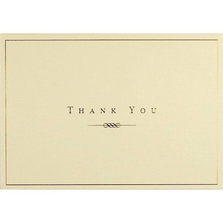 Gold and Cream Boxed Thank You Notes