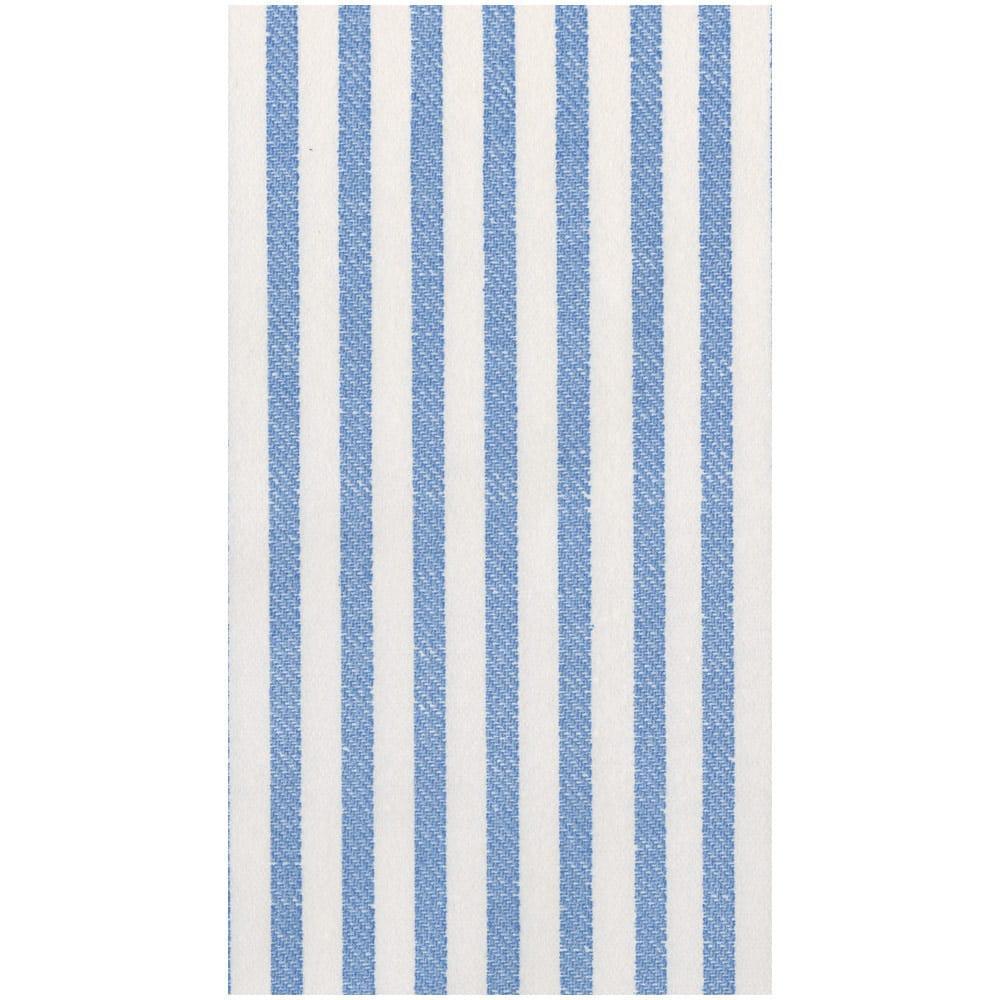 Melograno Stripe Blue-Paper Linen Guest Towel Napkins