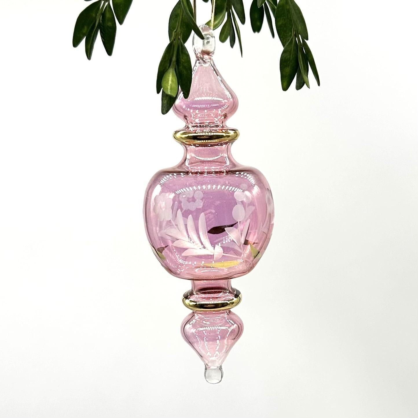 Blush Finial Glass Ornament