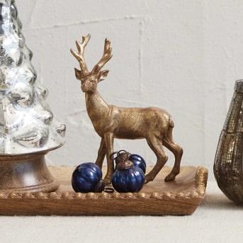 Gold Finish Resin Buck