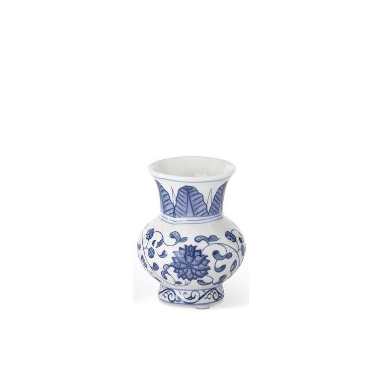 Blue & White Chinoiserie Mini Bud Vase